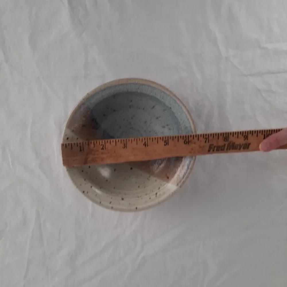 SOLD RARE Vintage Set of Seven Blue Spruce Pottery Bowls 1988 Oregon - 6.5" - Picture 6 of 7